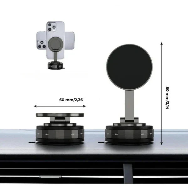 Magnetic Suction Cup - 360° Stretchable Phone Holder with Vacuum Seal