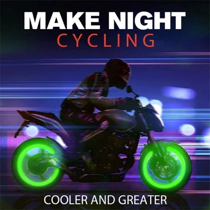 Illuminated valve caps for night drivers